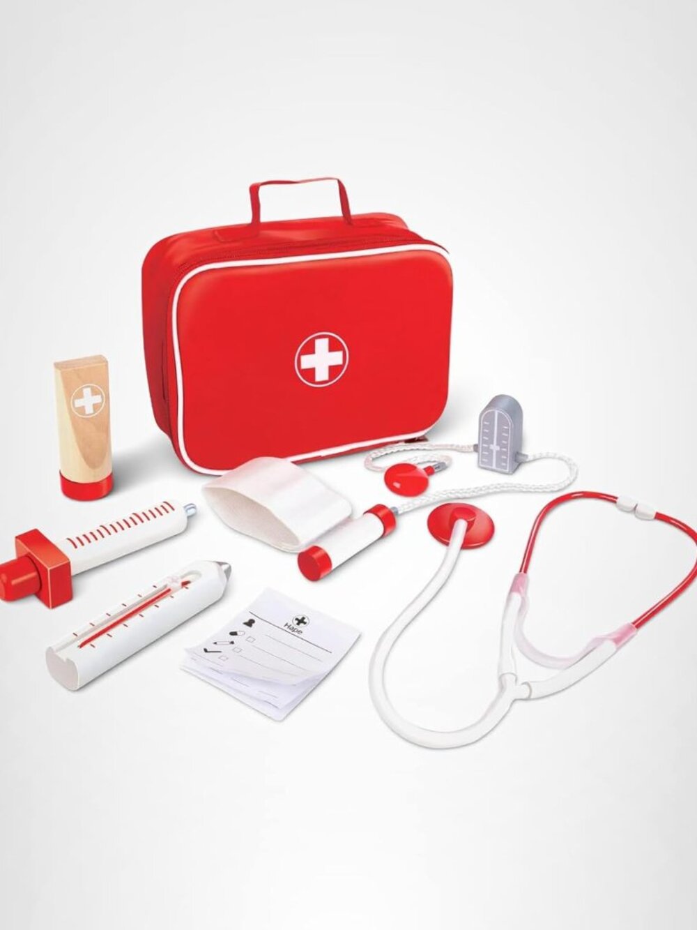 Wooden Doctor on Call Role Play with a Carrying Case| Pretend Doctor Kit for Tod